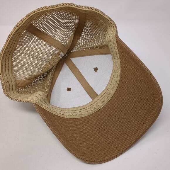 Columbia Baseball Cap Brown One Size Adjustable Mesh Back Tree Flag 6 Panel - Picture 7 of 8